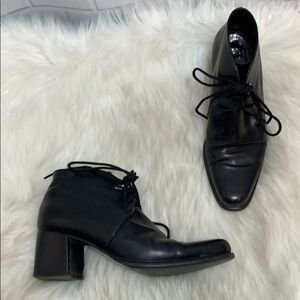 Mortarotti Black Italian Leather Booties Sz 37/7